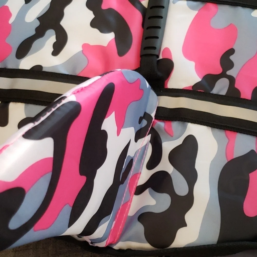Fragralley Dog Life Jacket Shark Design in Pink Camo Nylon for Large Dogs
